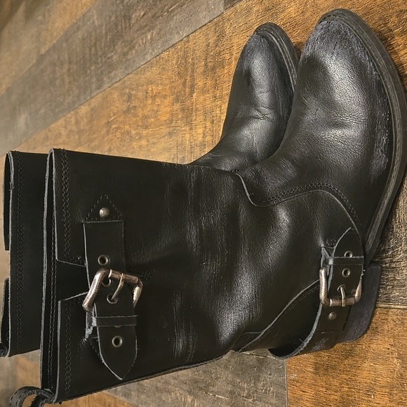 Zara Leather Moto Boots - Picture 6 of 15